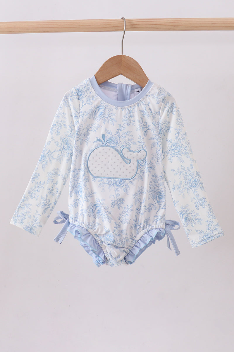 Girls Blue Whale Rashguard