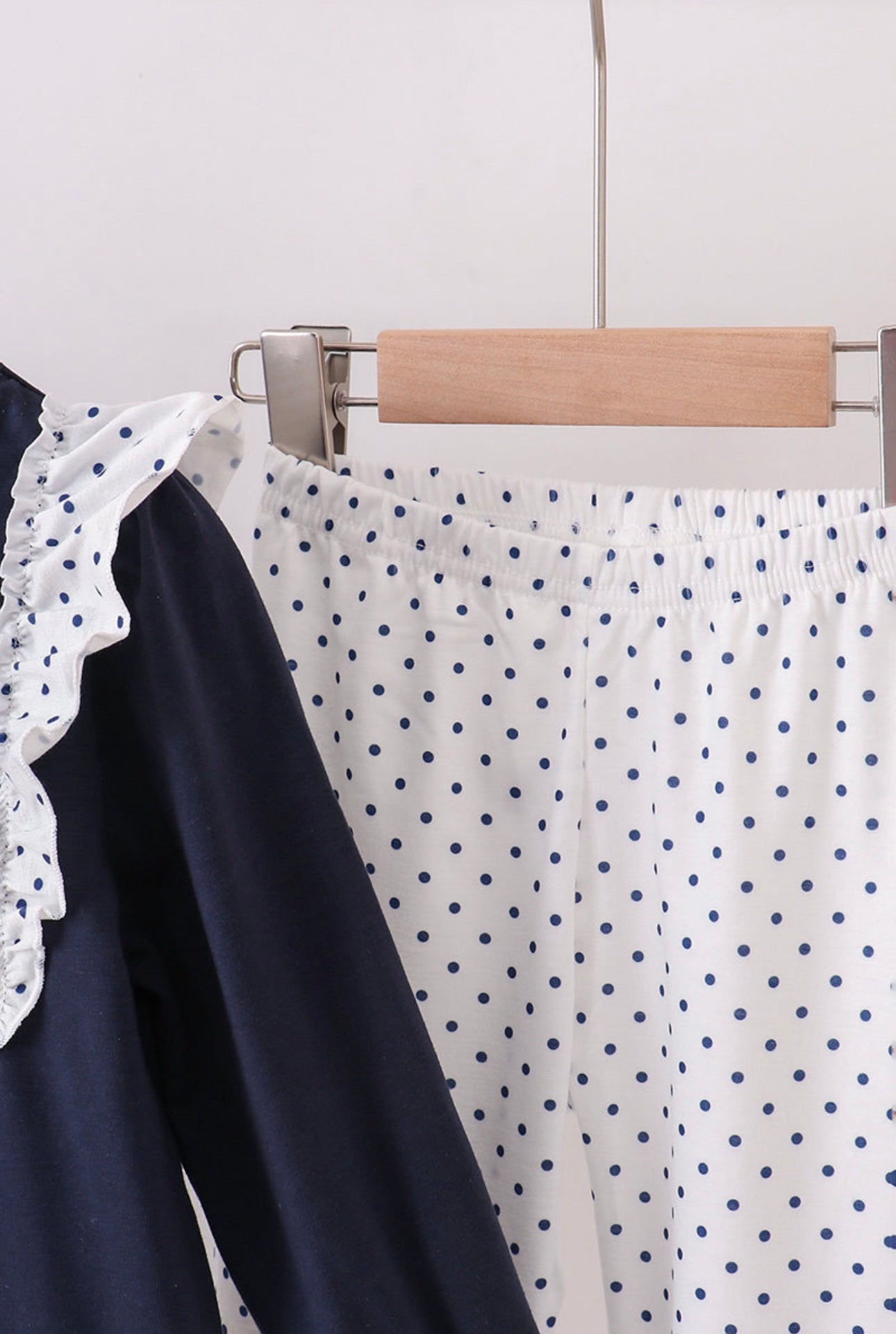 Navy Nativity Ruffle Pant Set