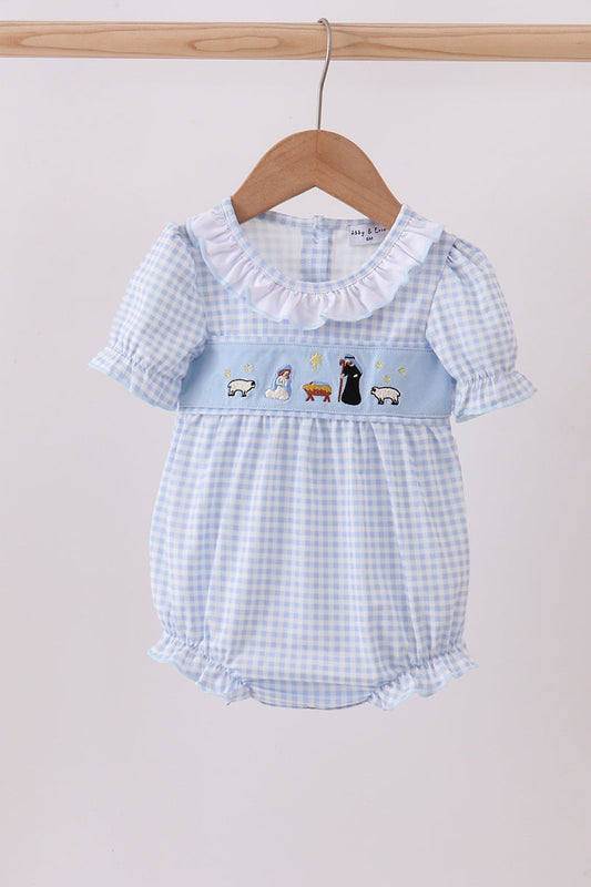 Blue Nativity Bubble