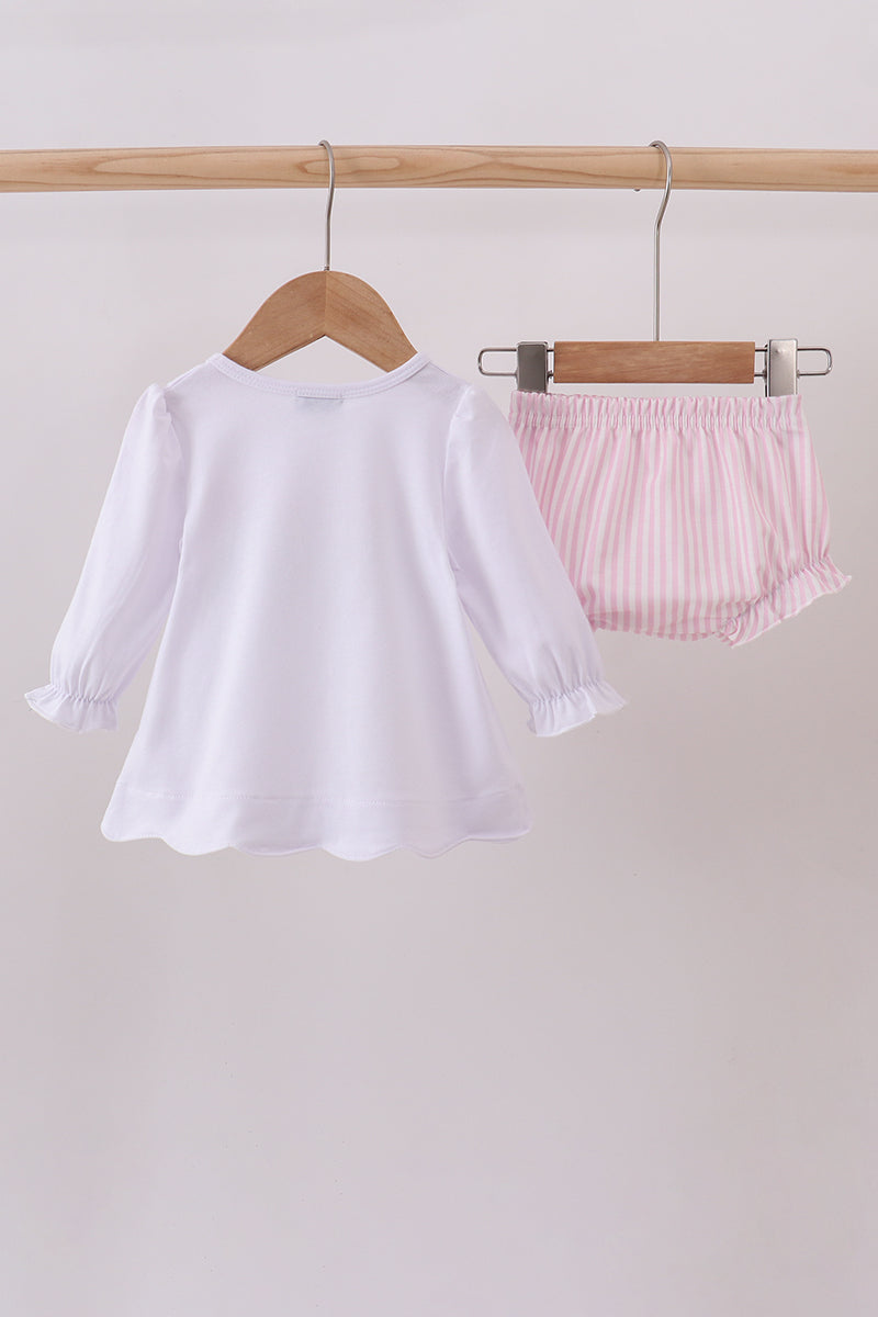 Pink Christmas Tree Bloomer Set