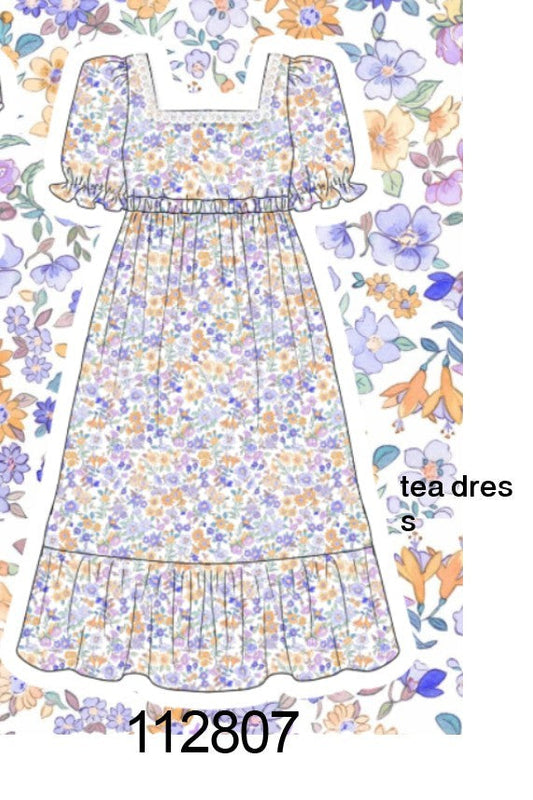 Mom Match- Purple Floral Dress