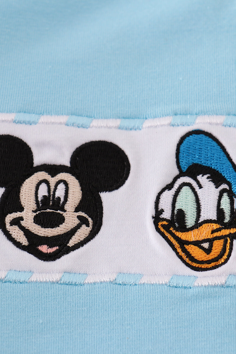 Boys Blue Character Embroidery Top