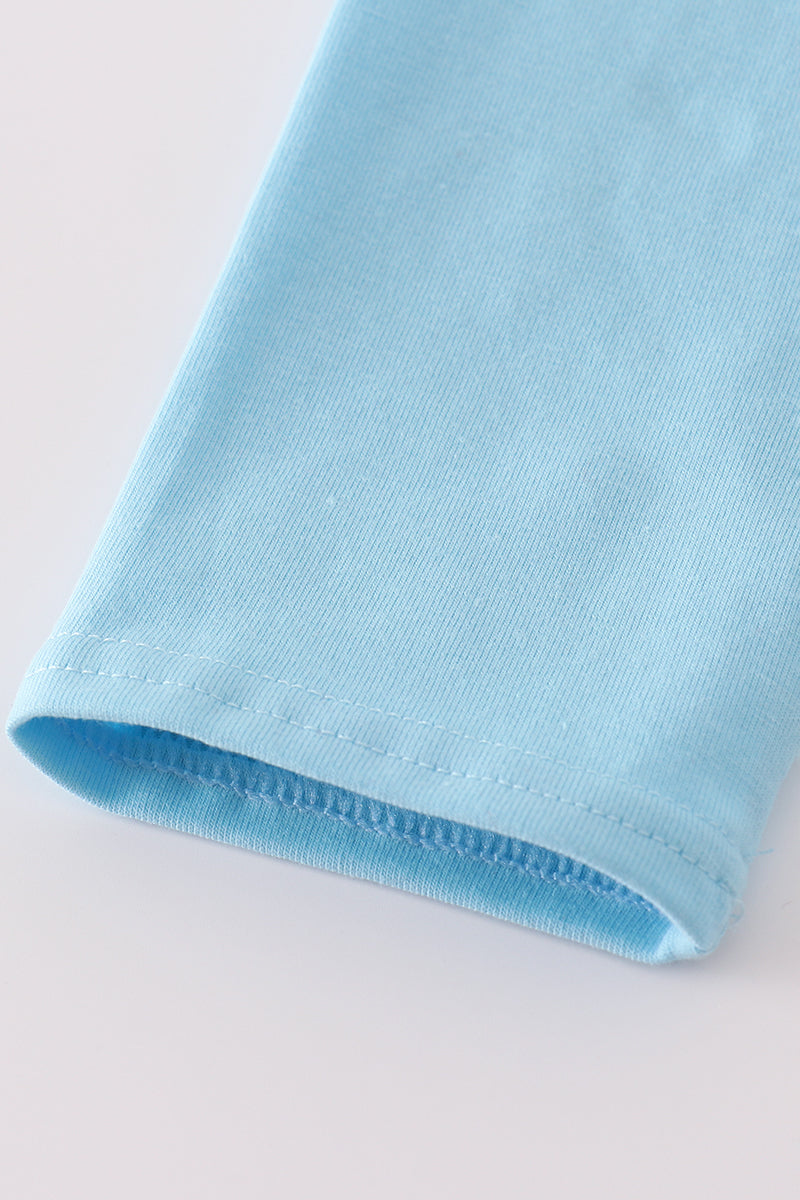 Boys Blue Character Embroidery Top