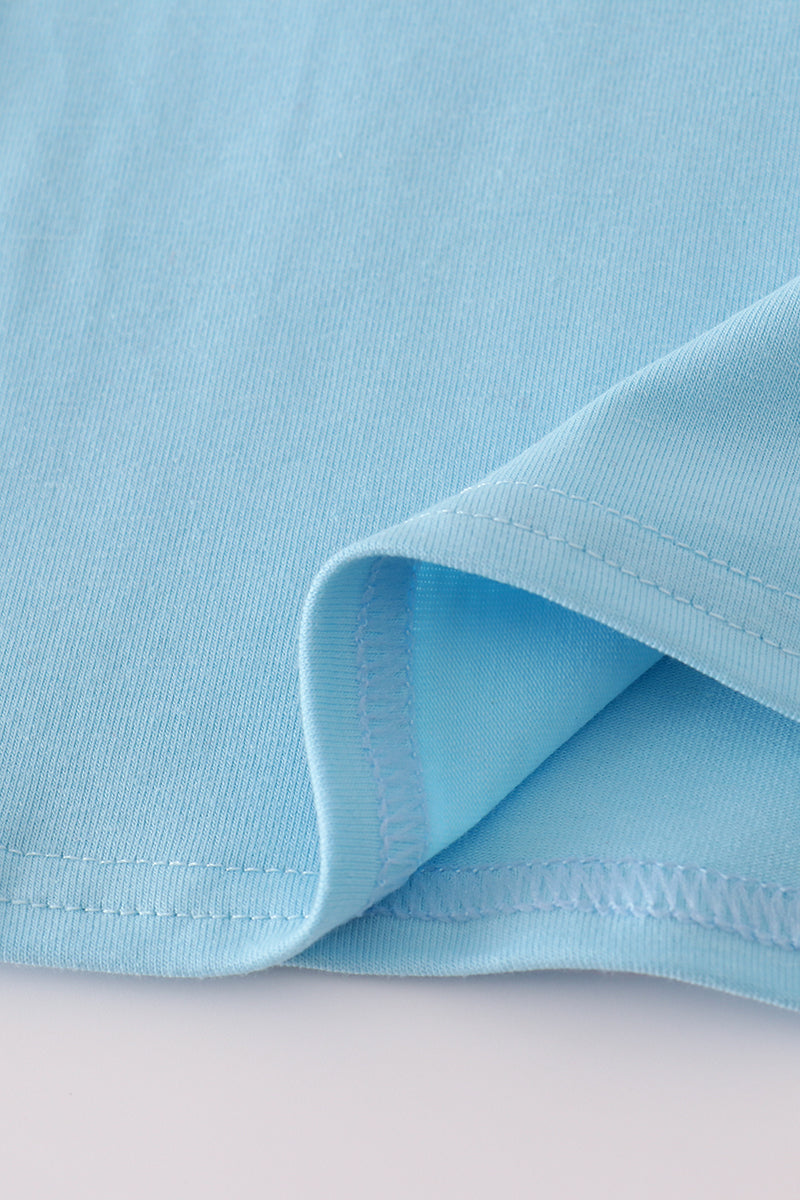 Boys Blue Character Embroidery Top