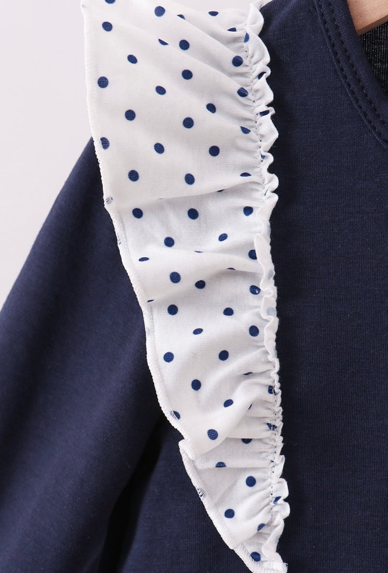 Navy Nativity Ruffle Pant Set