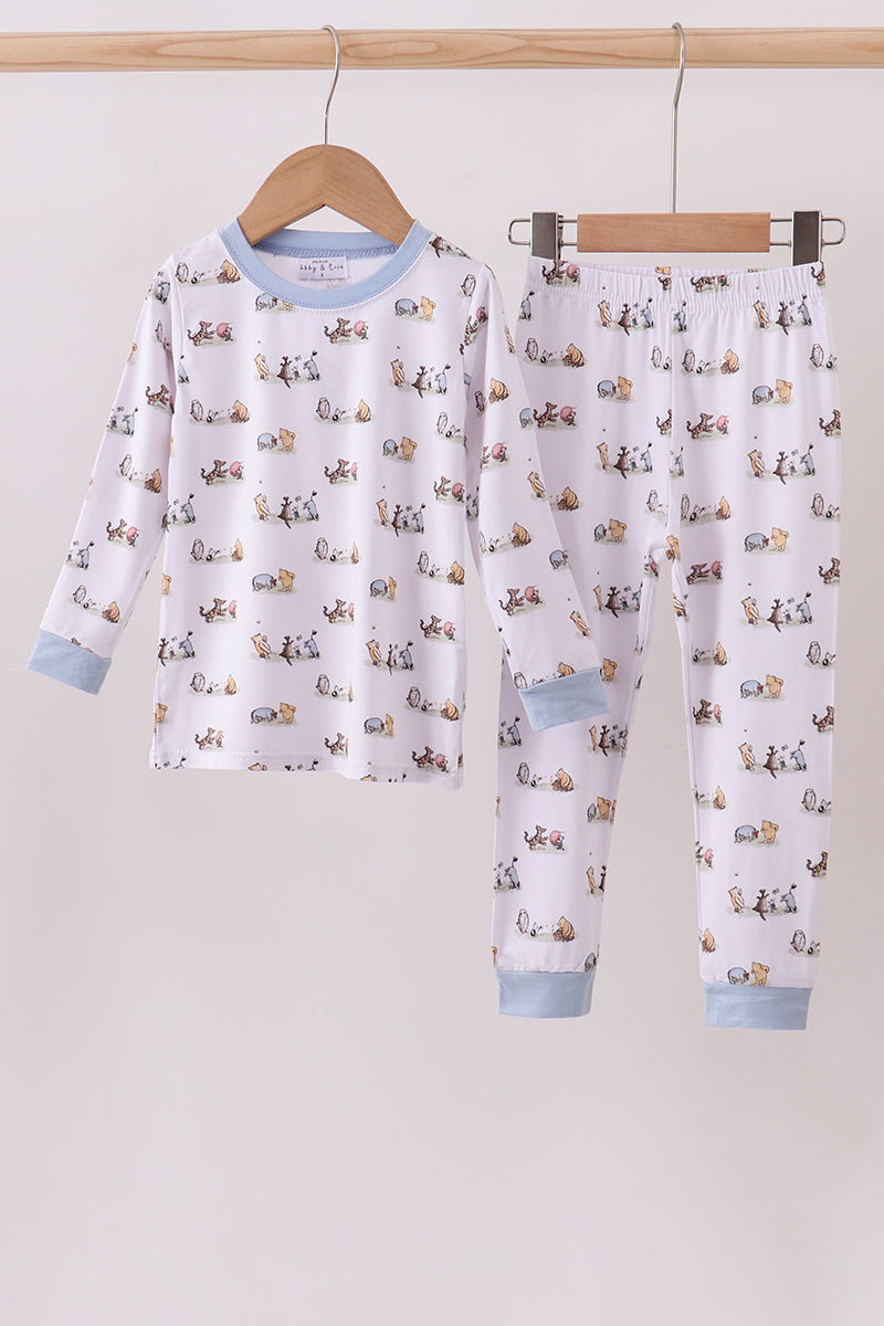 Character Print Bamboo Pajama Set