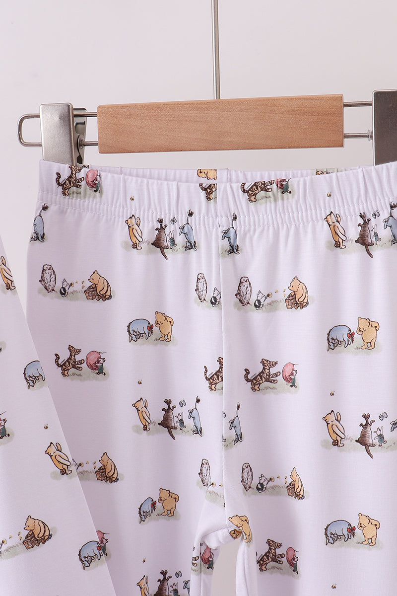 Character Print Bamboo Pajama Set