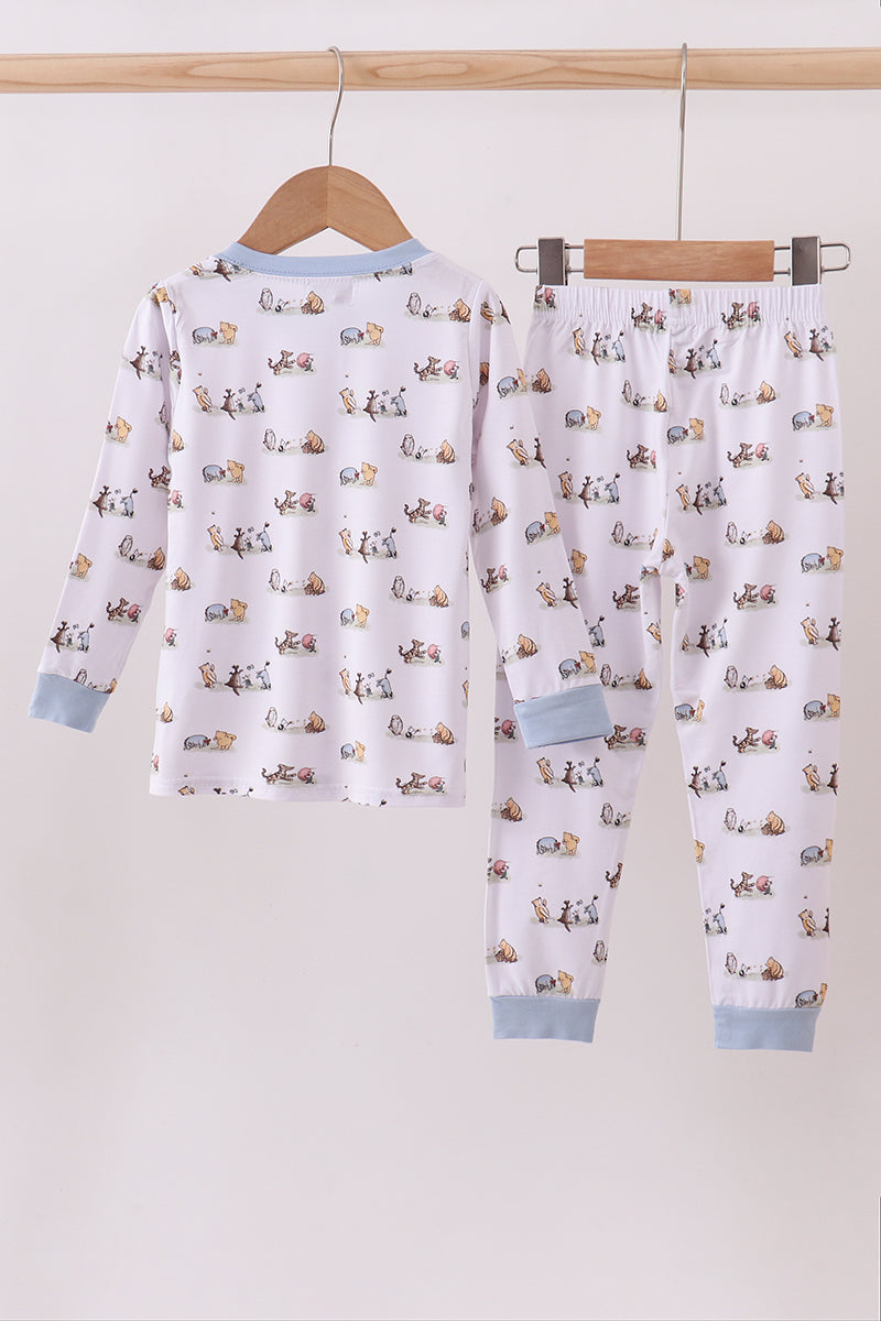 Character Print Bamboo Pajama Set