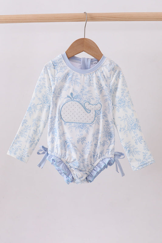 Girls Blue Whale Rashguard